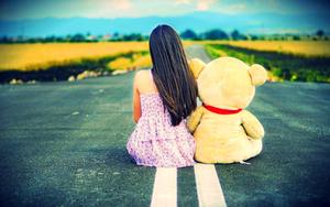 Sad Girl With Teddy Bear sad girl wallpaper