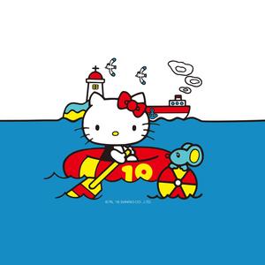 Sail away on a Hello Kitty Lifeboat sanrio wallpaper