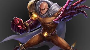 Saitama Fights For Justice one punch man wallpaper
