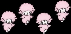 Sanrio Character Pink Sheep Multiple Poses sanrio wallpaper