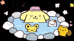 Sanrio_ Characters_ Enjoying_ Hot_ Spring sanrio wallpaper