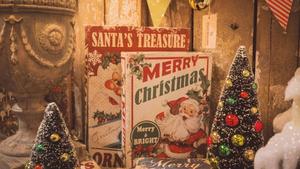 Santa Books Christmas Collage christmas collage wallpaper