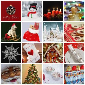 Santa's Magical Christmas Collage christmas collage wallpaper