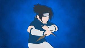 Sasuke Uchiha in royal blue artwork sasuke wallpaper