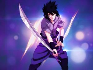 Sasuke Uchiha wields the Sword of Kusanagi sasuke wallpaper