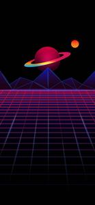 Saturn Synthwave Ios 16 ios 16 wallpaper