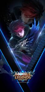 Scarlet Raven With Mobile Legends Logo mobile legends logo wallpaper