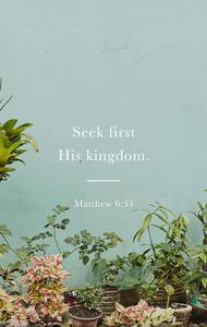 seek first his kingdom bible verse phone wallpaper
