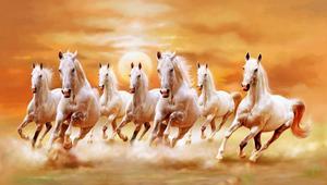 Seven Horses Painting horse wallpaper