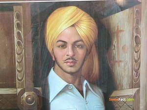 Shaheed Bhagat Singh Oil Painting shaheed bhagat singh wallpaper