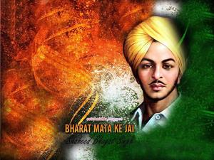 Shaheed Bhagat Singh Splash Painting shaheed bhagat singh wallpaper