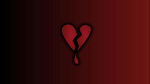 Shattered Heart on Dark Backdrop broken heart black wallpaper