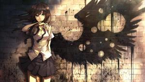 She Spreads Her Powerful Wings anime girl wallpaper