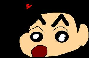 Shin Chan Surprised Face Art Wallpaper