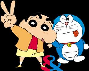 Shinchanand Doraemon Friends Pose Wallpaper