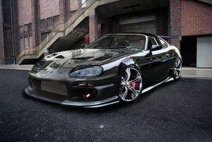 Shiny Black Toyota Supra Car toyota supra wallpaper
