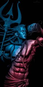 Shiva iPhone Blue And Red Body shiva iphone wallpaper