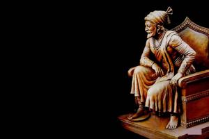 Shivaji Maharaj Statue On Black Background shivaji maharaj hd wallpaper