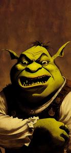 Shrek and Donkey Face Off in Shadowy Bog shrek wallpaper