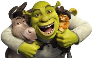 Shrek Hugging Donkey And Puss shrek wallpaper