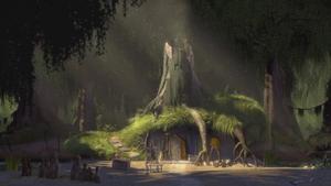 Shrek's Swamp House shrek wallpaper