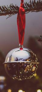Silver Christmas Ball IPhone christmas iphone wallpaper