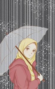 Silver Hijab Cartoon hijab cartoon wallpaper