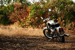 Silver Motorcycle In Autumn motorcycle wallpaper