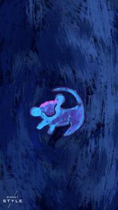 Simba Cave Drawing Phone phone wallpaper