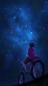 Single Boy Dark Sky And Stars single boy wallpaper