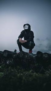 Single Boy With White Mask single boy wallpaper