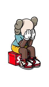 Sitting Sad KAWS kaws wallpaper