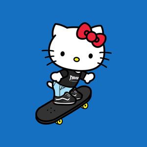 Skating Cartoon Character Hello Kitty PFP hello kitty pfp wallpaper