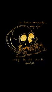 Skull With Quote Black Aesthetic Background black aesthetic wallpaper