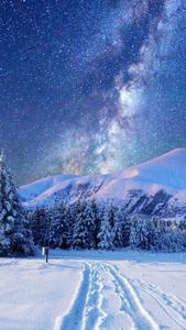 Sky And Winter Mountains winter wallpaper