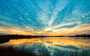 Sky Background Lake Reflection sky wallpaper