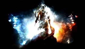 Skyrim Gameplay on Chromebook Screen chromebook wallpaper