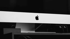 Sleek Apple Logo on Abstract Background apple logo wallpaper