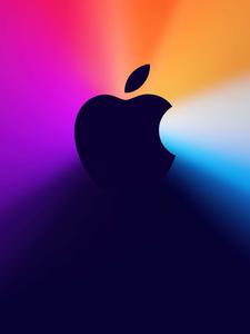Sleek Apple Logo on Gradient Background apple logo wallpaper