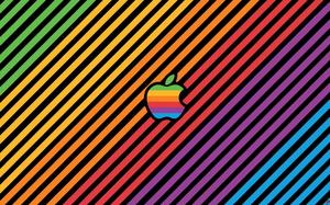 Sleek Apple Logo on Gradient Background apple logo wallpaper