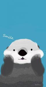 Smiling Otter Girly iPhone girly iphone wallpaper