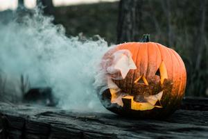 Smoky Pumpkin Halloween Aesthetic halloween wallpaper