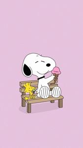 Snoopy and Woodstock Enjoying a Sweet Delight snoopy wallpaper