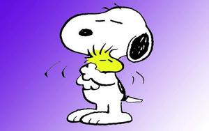 Snoopy Cuddles Woodstock snoopy wallpaper