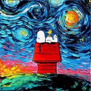 Snoopy looking so content with his Woodstock pal snoopy wallpaper