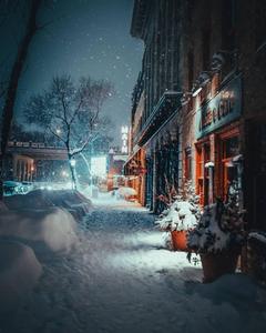 Snowy Street Winter iPhone winter iphone wallpaper