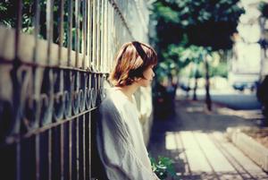 So Sad Woman On Fence sad anime wallpaper