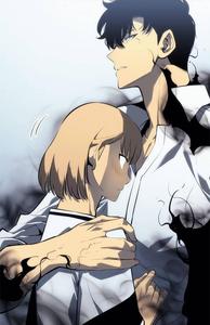 Solo Leveling Jin-Woo Hug Hea-In solo leveling wallpaper
