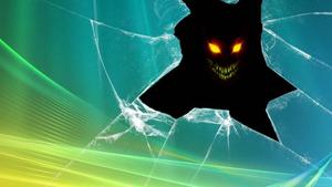 Something Went Wrong - Monster on Cracked Screen cracked screen wallpaper