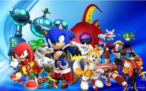Sonic, Tails, and Knuckles ready to take on the world sonic wallpaper